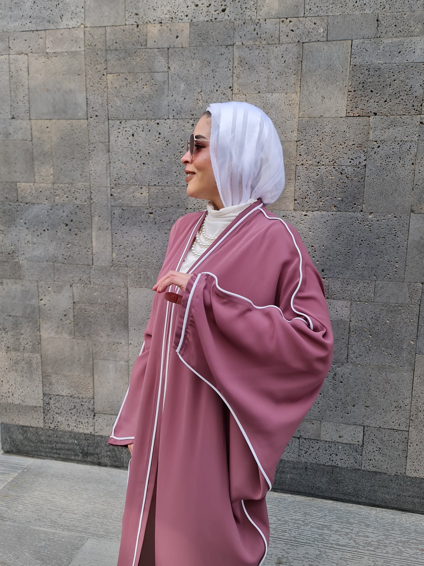 The Blush Piping Kaftan