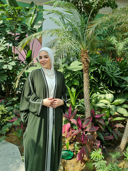 The Olive Piping Kaftan