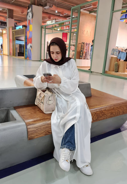 French Linen Dress - White