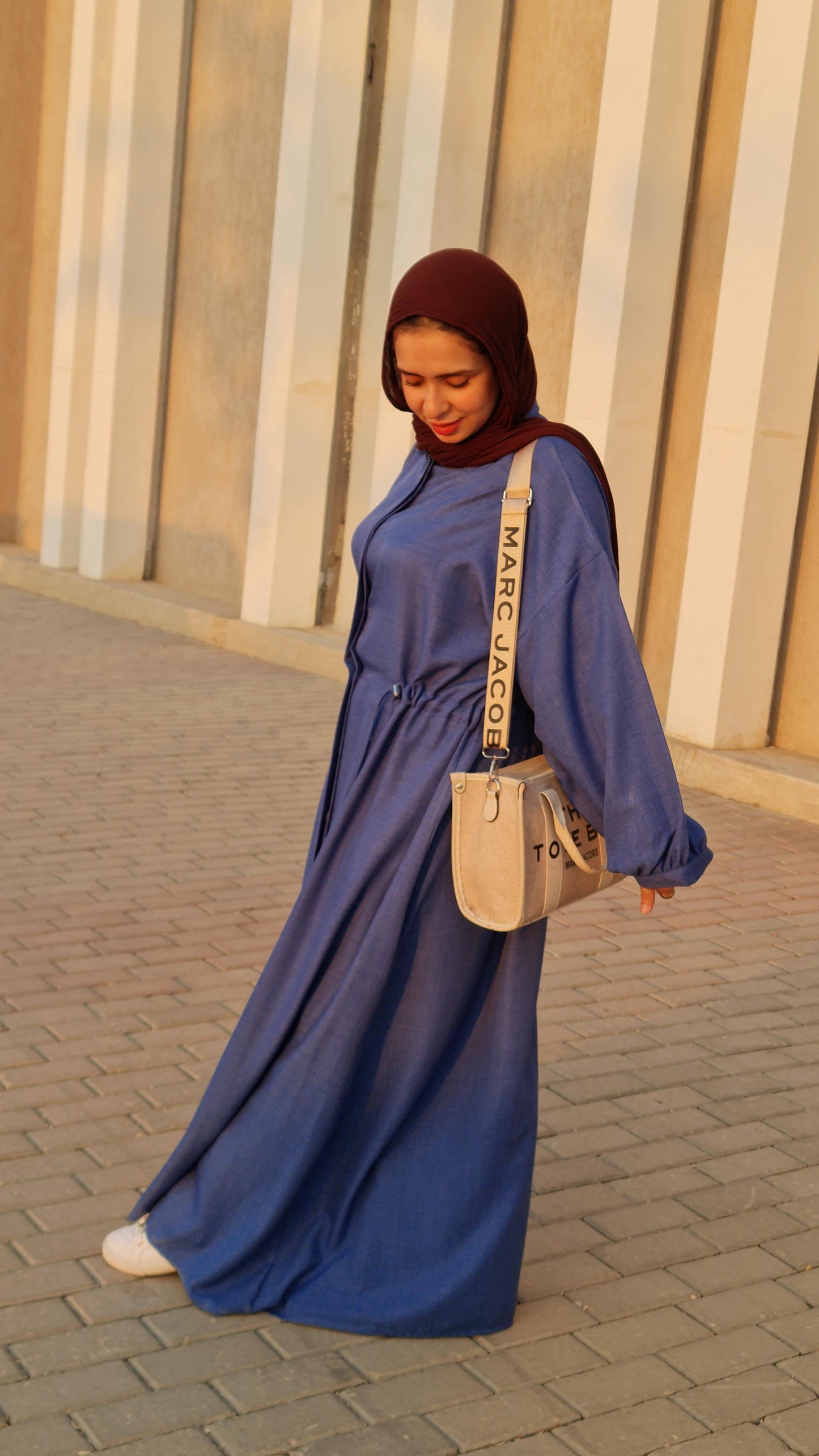 French Linen Dress - Blue